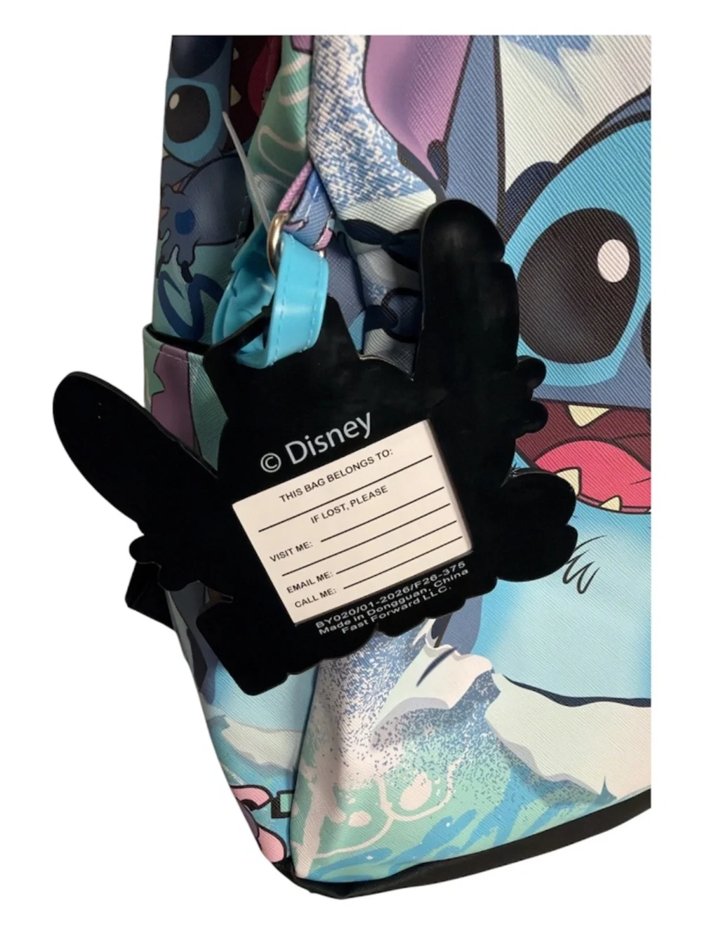 Disney Lilo & Stitch Backpack With Stitch Luggage Tag